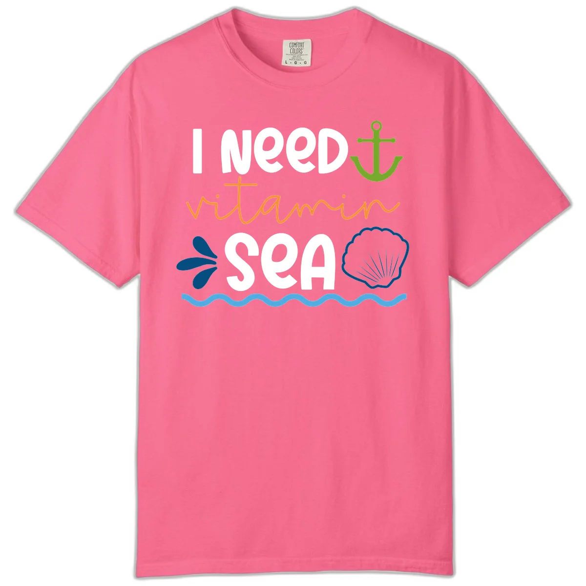 I Need Vitamin Sea Comfort Color Tee in Crunchberry