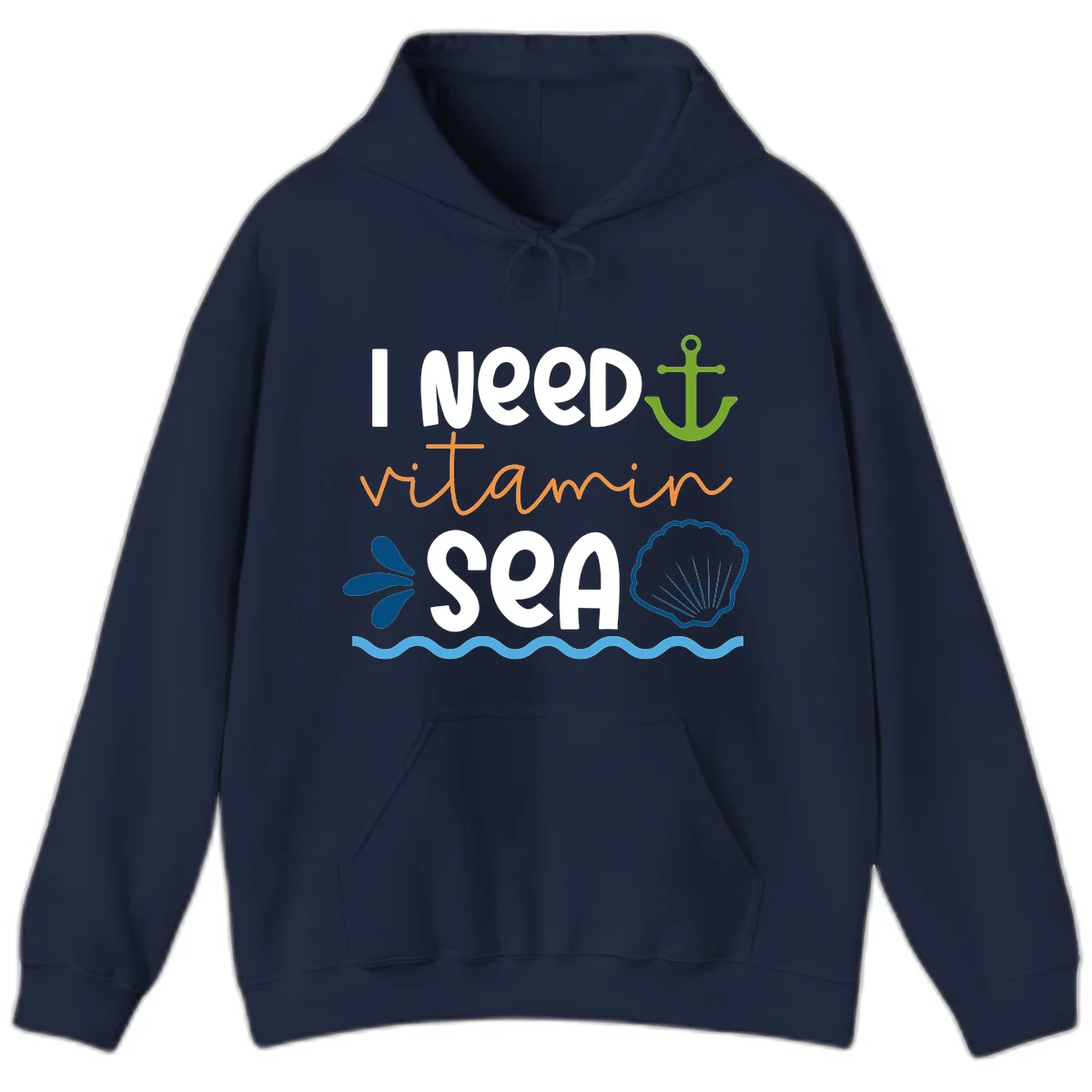 I Need Vitamin Sea Hoodie in Navy