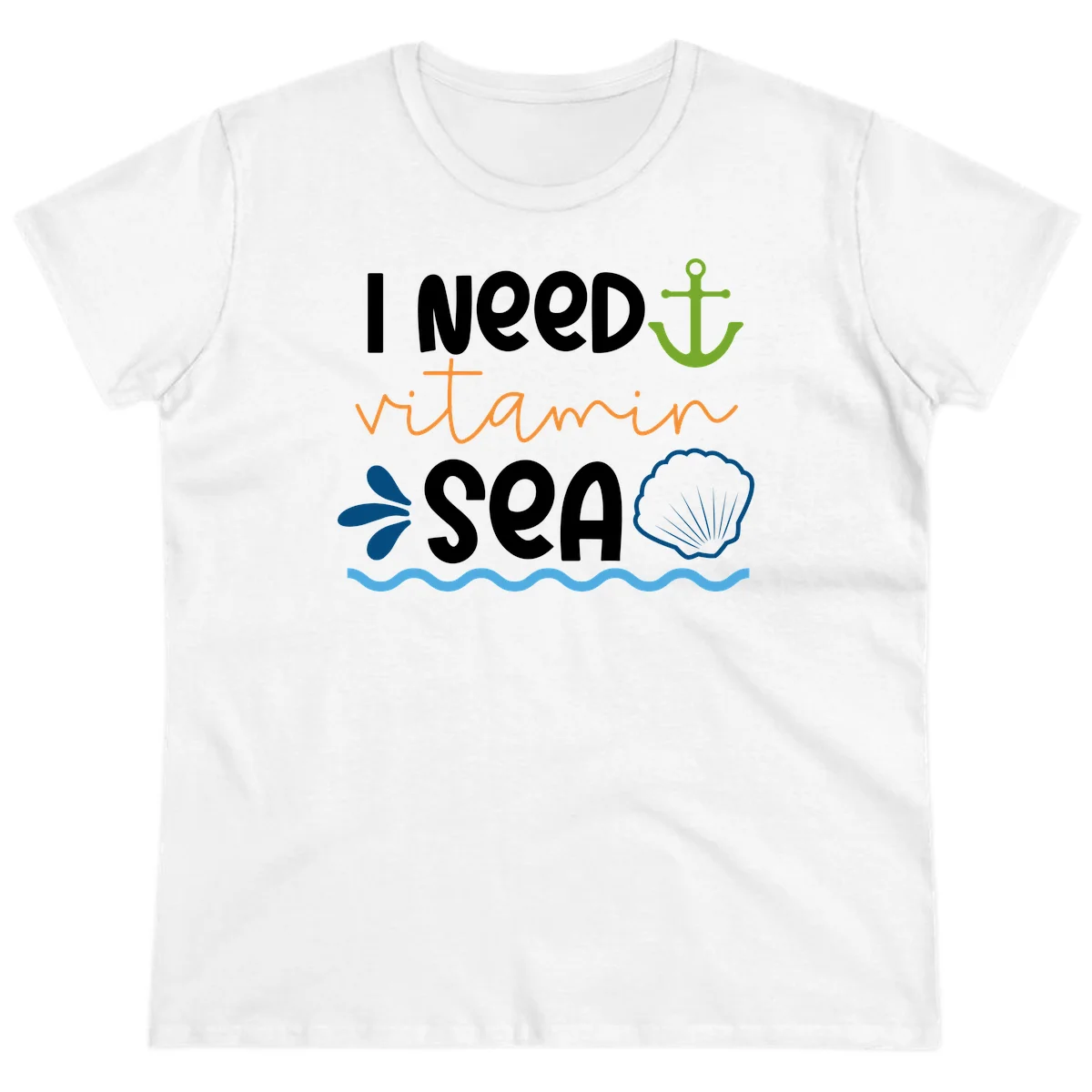I Need Vitamin Sea Ladies Tee in White