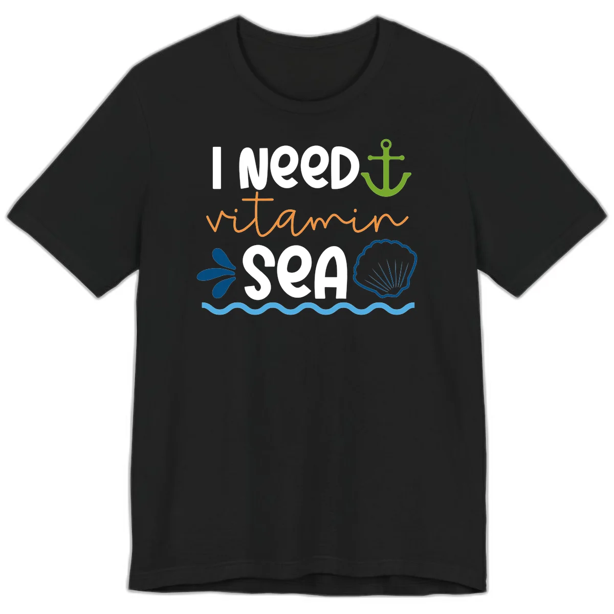 I Need Vitamin Sea Premium T-Shirt in Black