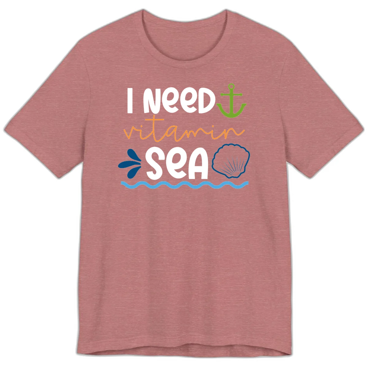 I Need Vitamin Sea Premium T-Shirt in Heather Mauve