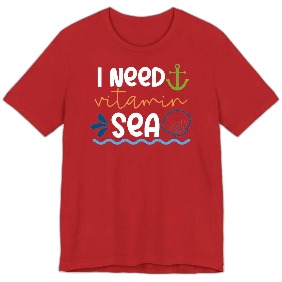 I Need Vitamin Sea Premium T-Shirt in Red