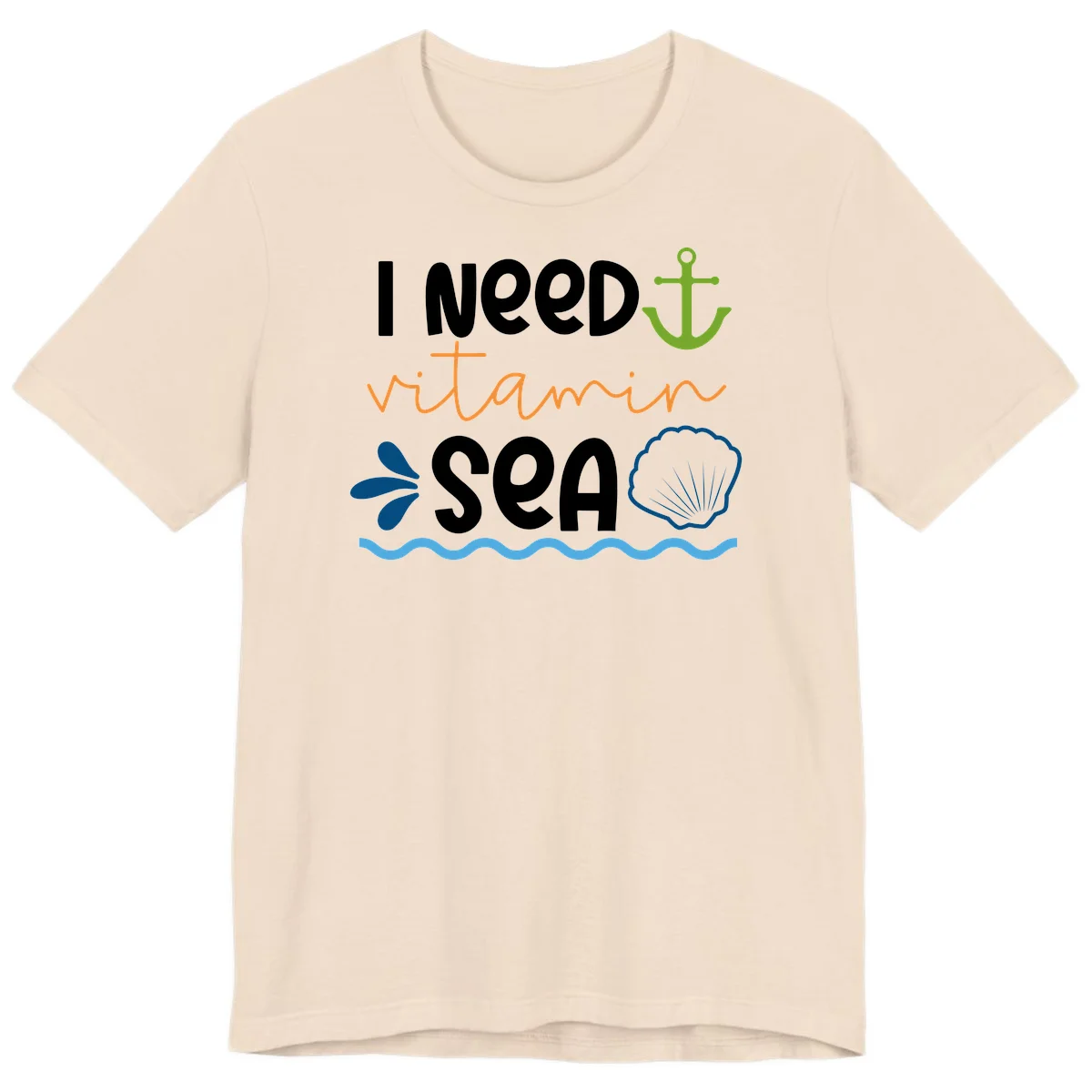 I Need Vitamin Sea Premium T-Shirt in Soft Cream