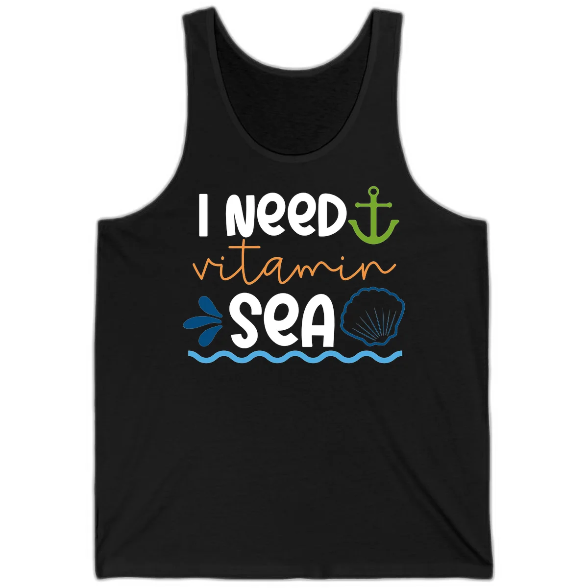 I Need Vitamin Sea Tank Top in Black