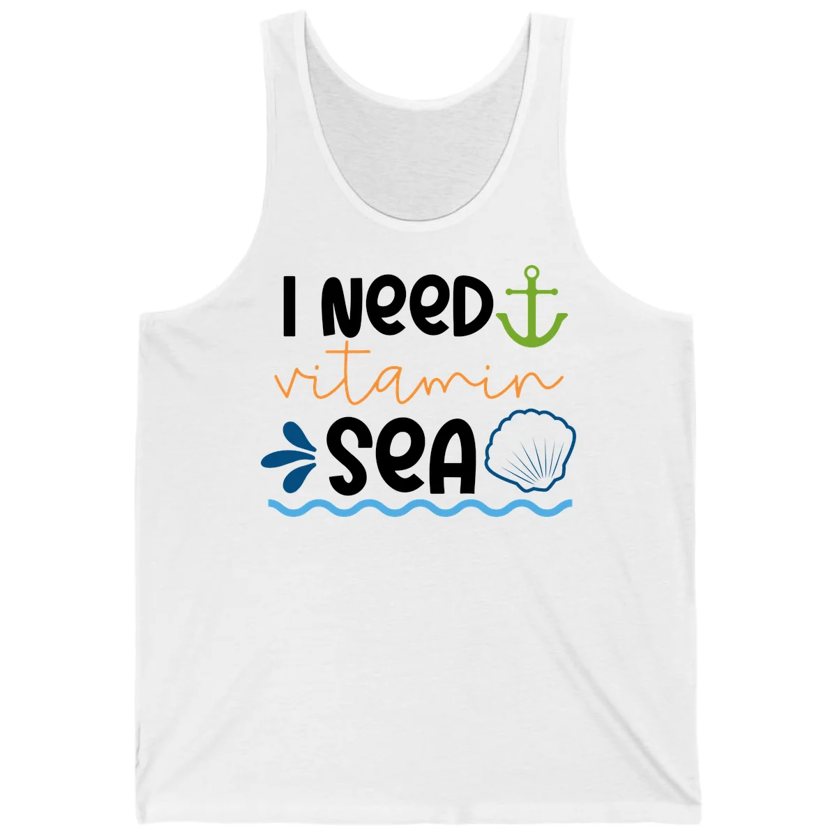 I Need Vitamin Sea Tank Top in White