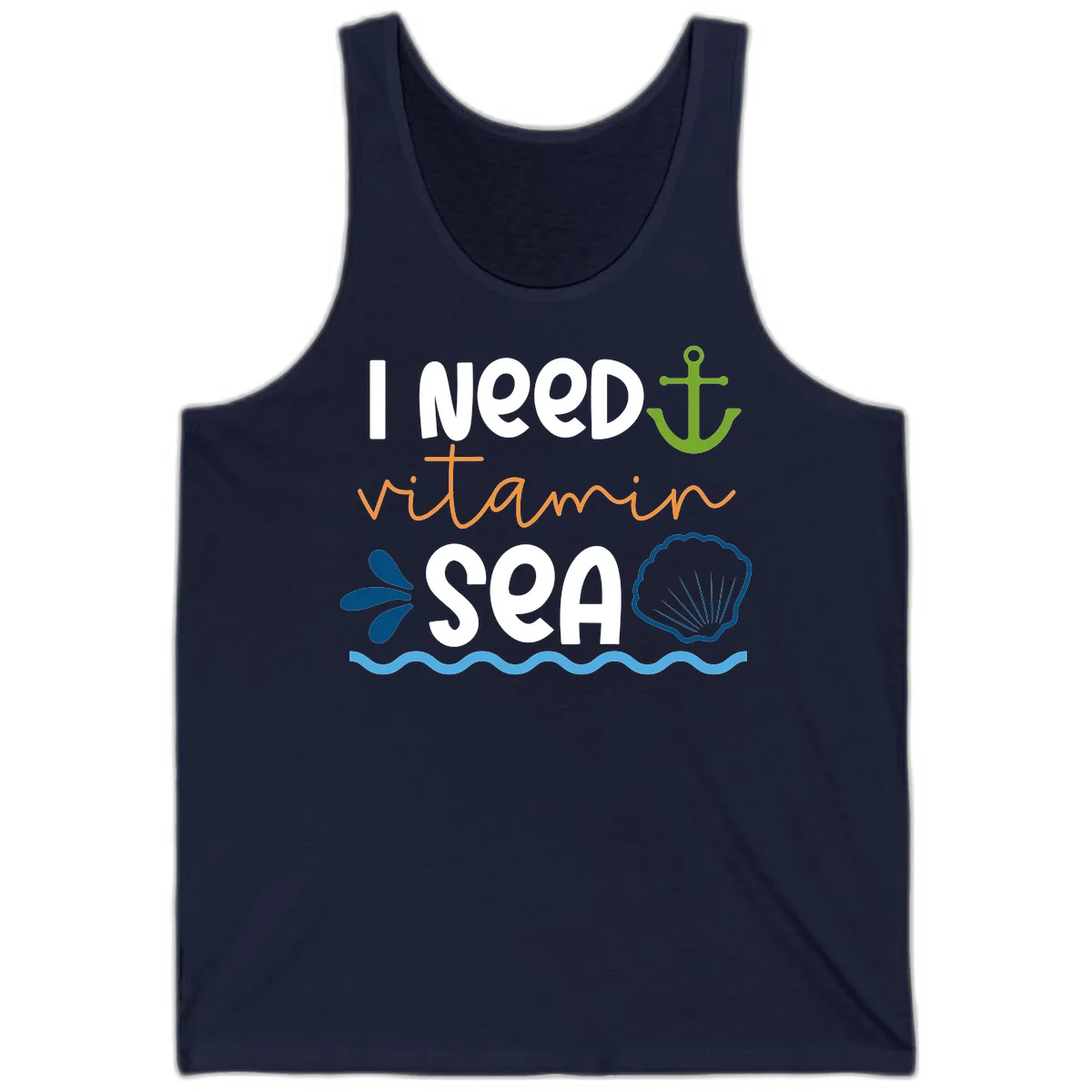I Need Vitamin Sea Tank Top in Navy
