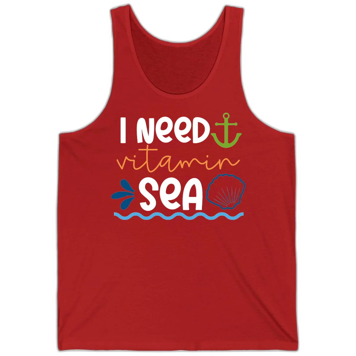 I Need Vitamin Sea Tank Top in Red