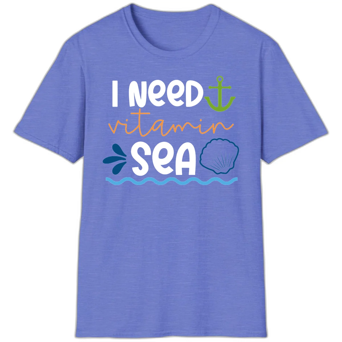 I Need Vitamin Sea T-Shirt in Heather Royal