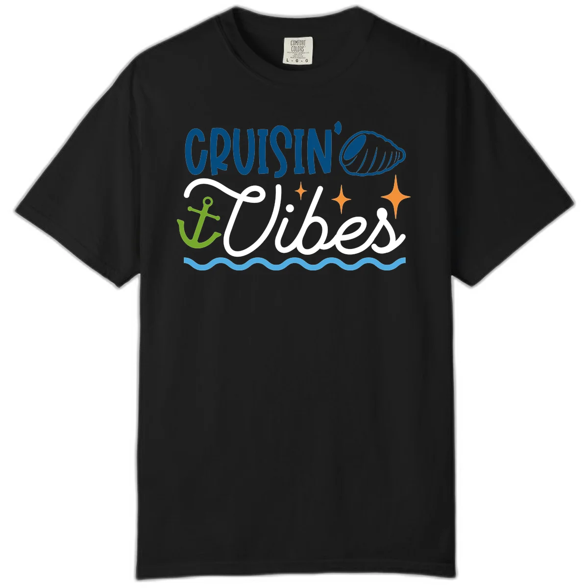 Cruisin' Vibes Comfort Color T-Shirt in Black