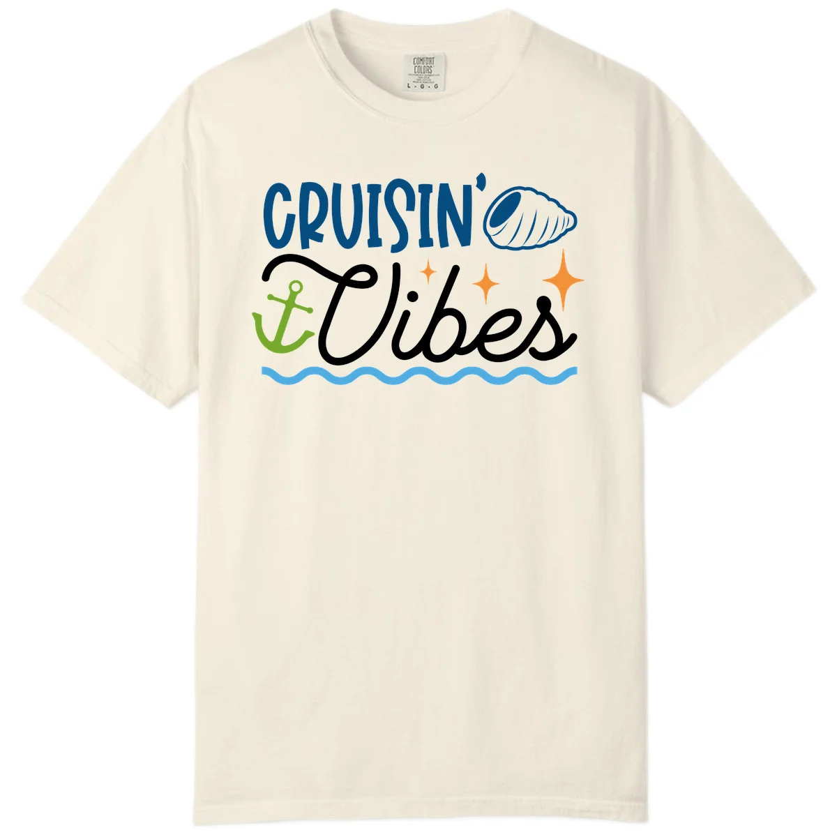 Cruisin' Vibes Comfort Color T-Shirt in Ivory