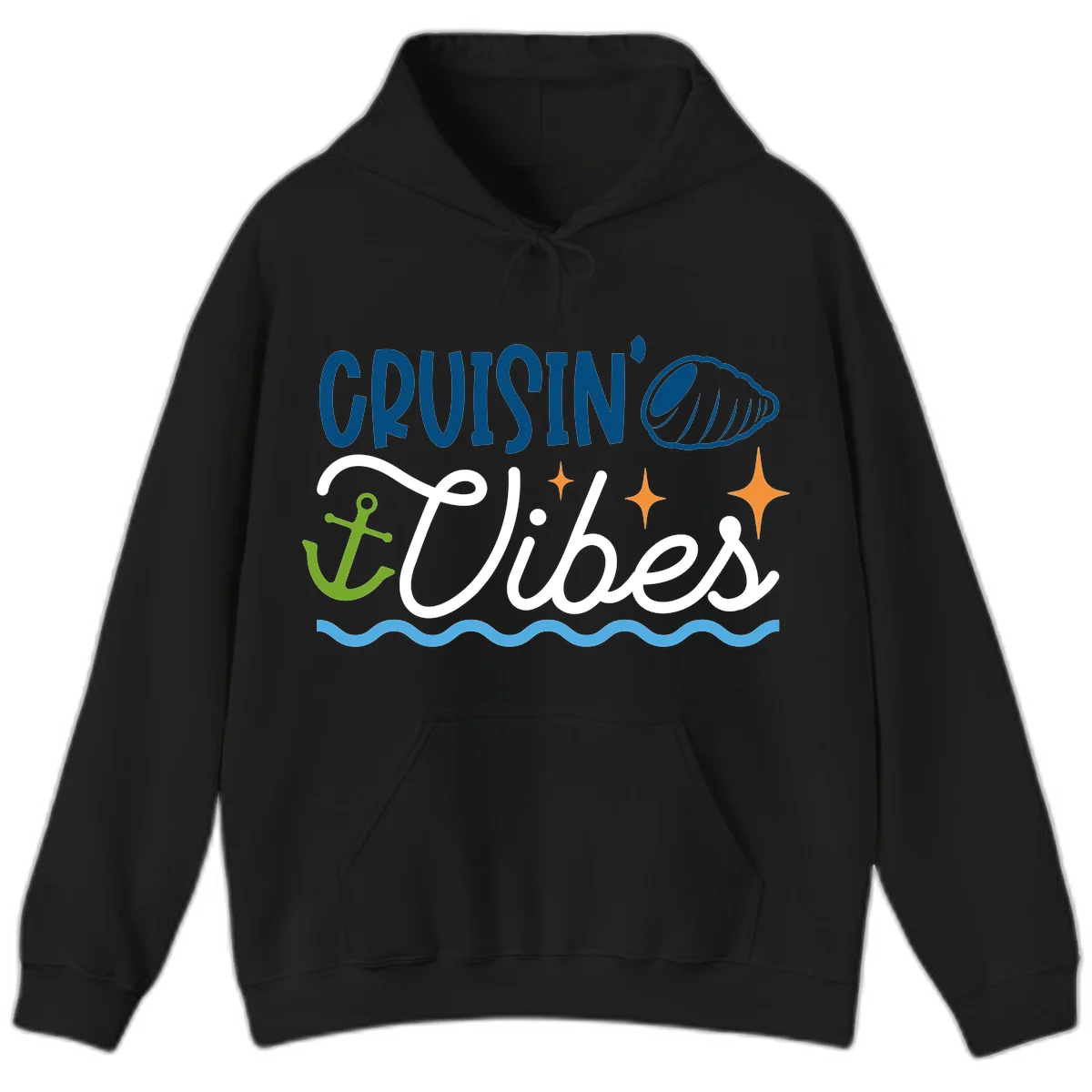 Cruisin' Vibes Hoodie in Black