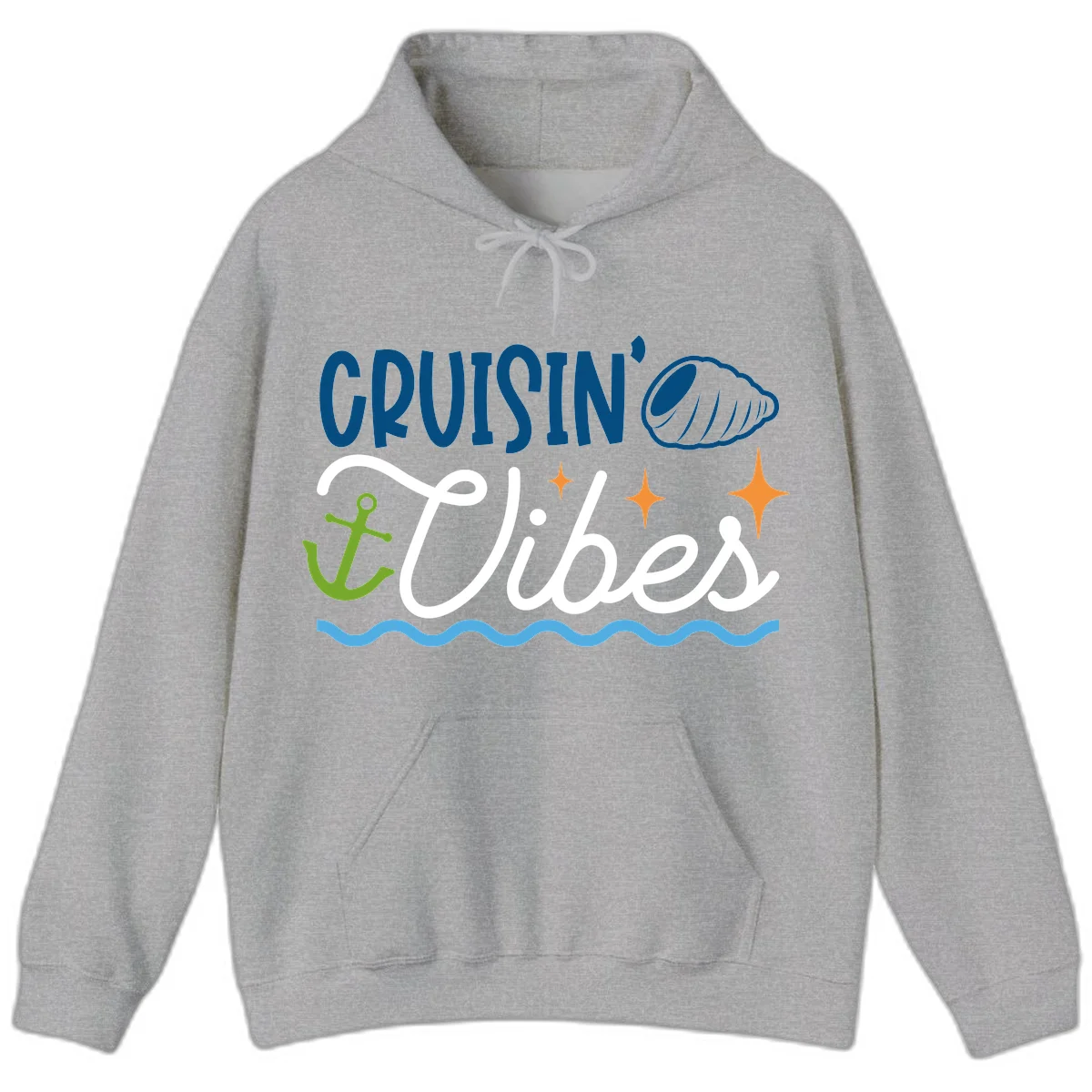Cruisin' Vibes Hoodie in Sport Grey
