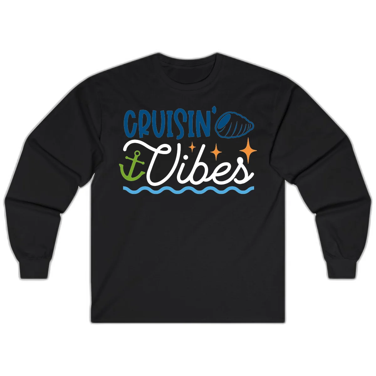 Cruisin' Vibes Long Sleeve in Black