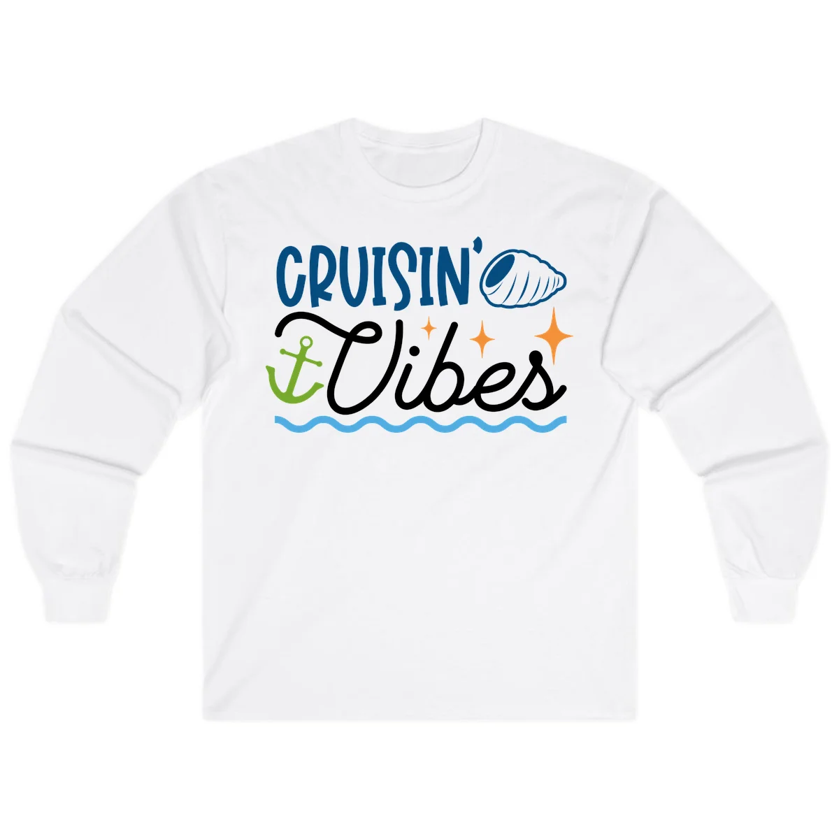Cruisin' Vibes Long Sleeve in White