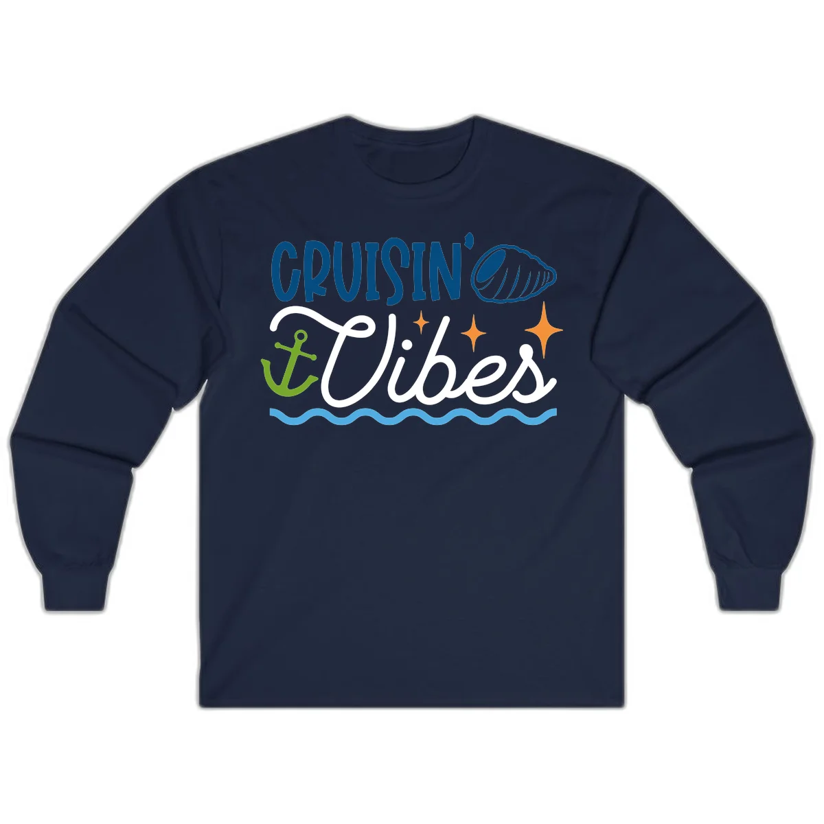 Cruisin' Vibes Long Sleeve in Navy