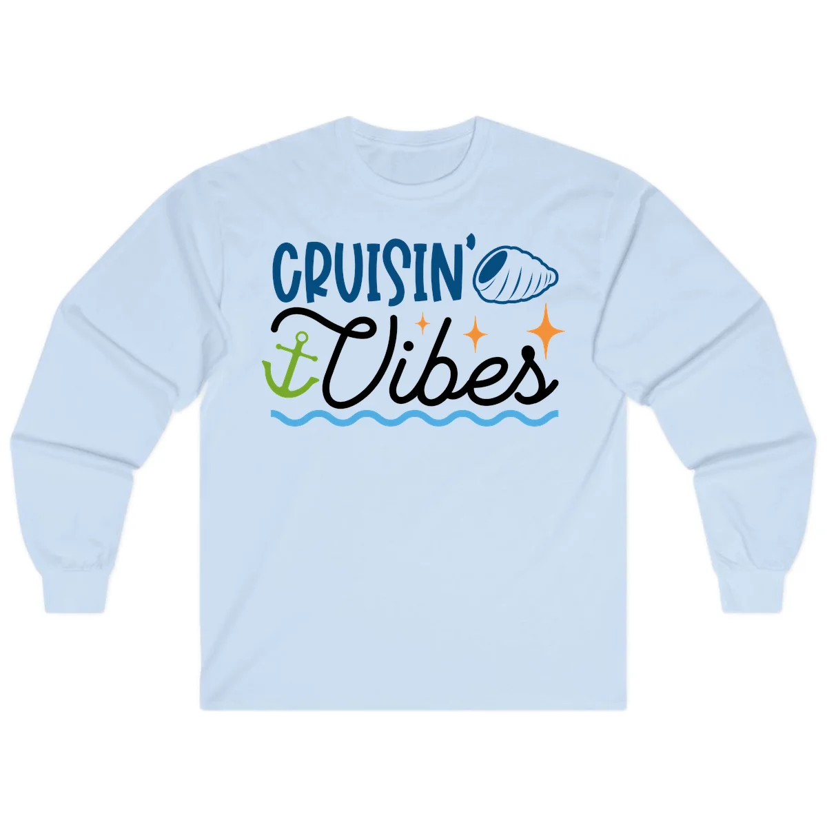 Cruisin' Vibes Long Sleeve in Light Blue