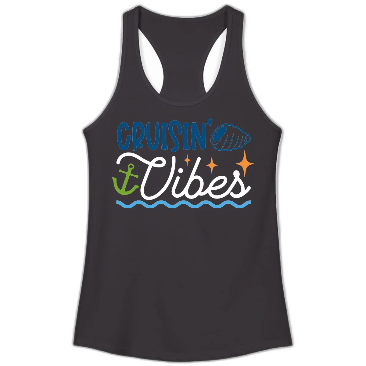 Cruisin' Vibes Ladies Tank in Black