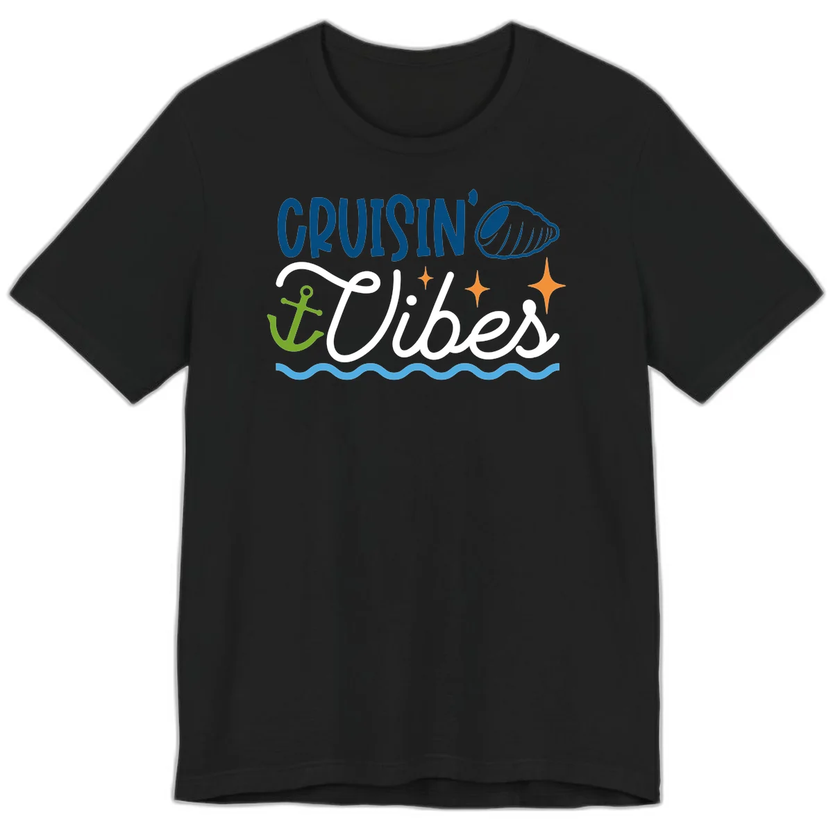 Cruisin' Vibes Premium T-Shirt in Black