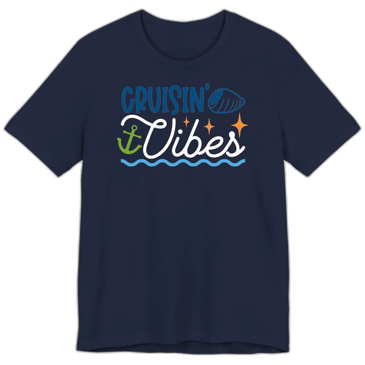 Cruisin' Vibes Premium T-Shirt in Navy