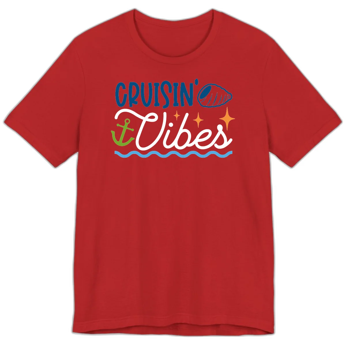 Cruisin' Vibes Premium T-Shirt in Red