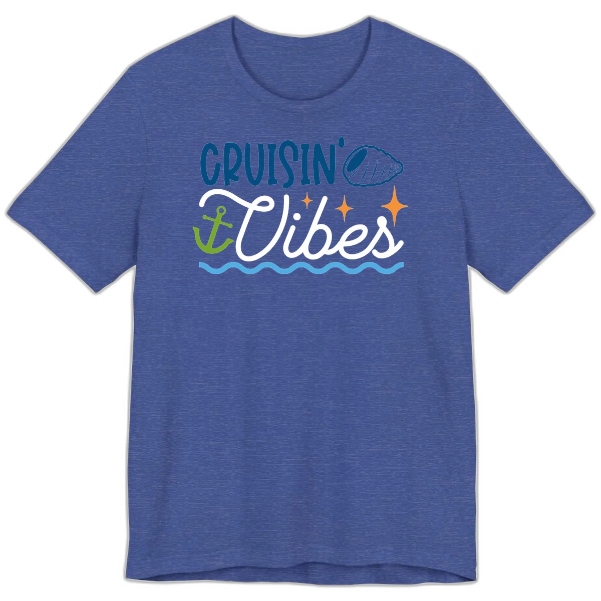 Cruisin' Vibes Premium T-Shirt in Heather True Royal