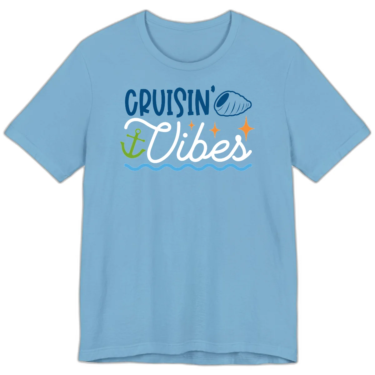 Cruisin' Vibes Premium T-Shirt in Ocean Blue
