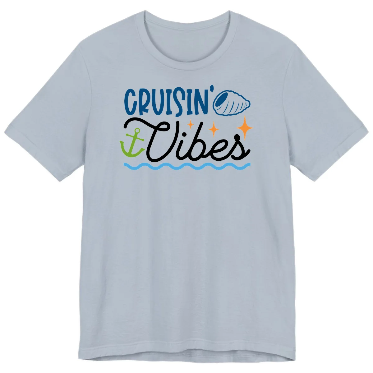 Cruisin' Vibes Premium T-Shirt in Light Blue