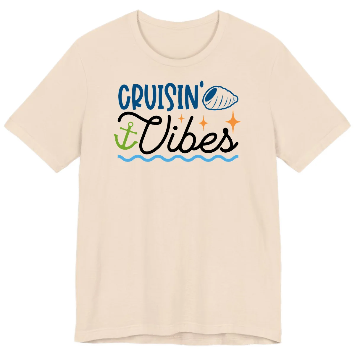 Cruisin' Vibes Premium T-Shirt in Soft Cream