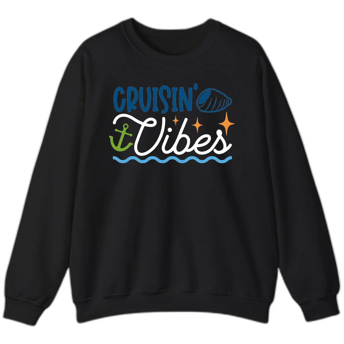 Cruisin' Vibes Sweatshirt in Black