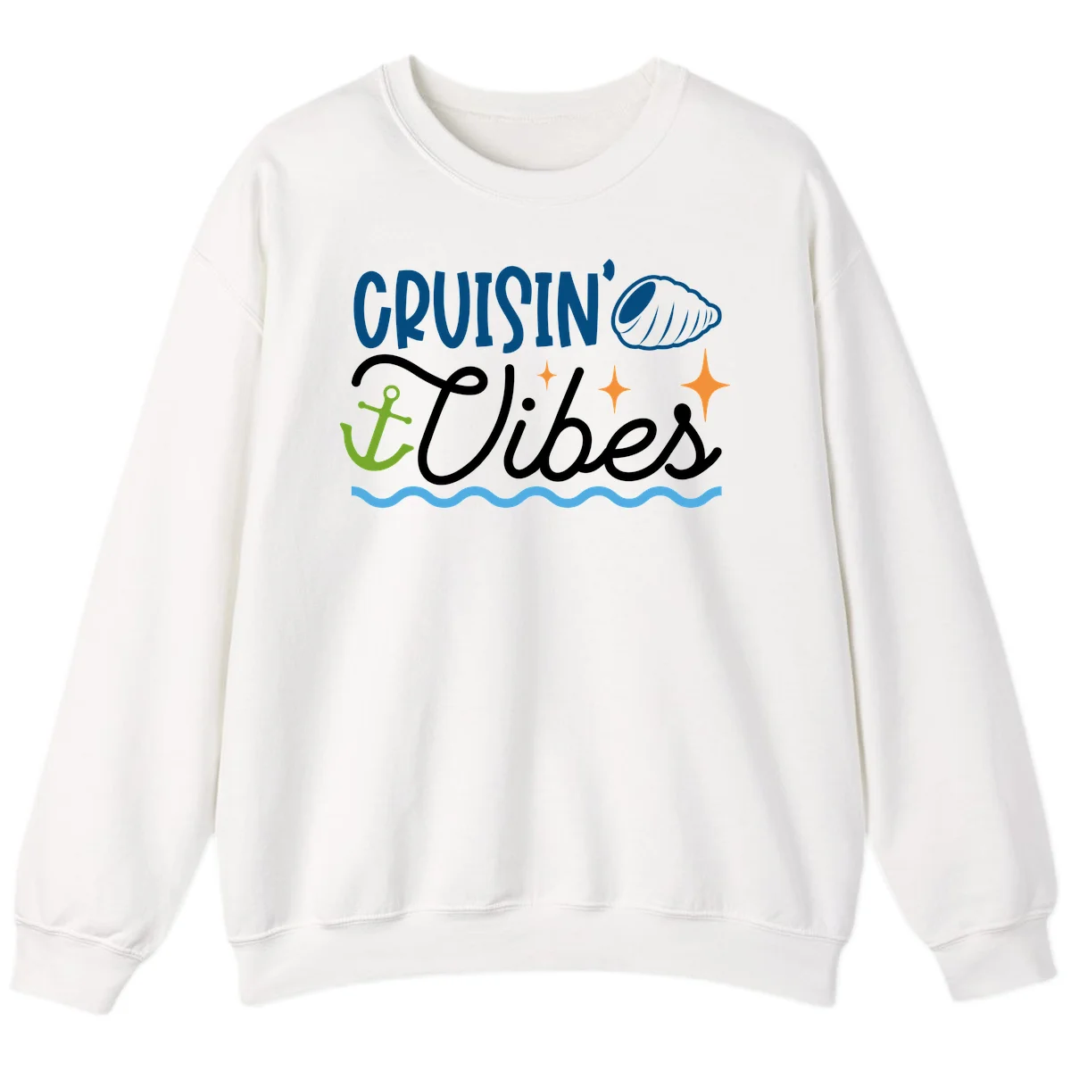 Cruisin' Vibes Sweatshirt in White