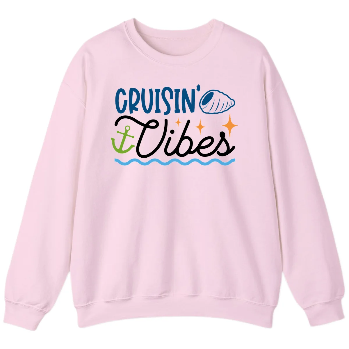 Cruisin' Vibes Sweatshirt in Light Pink