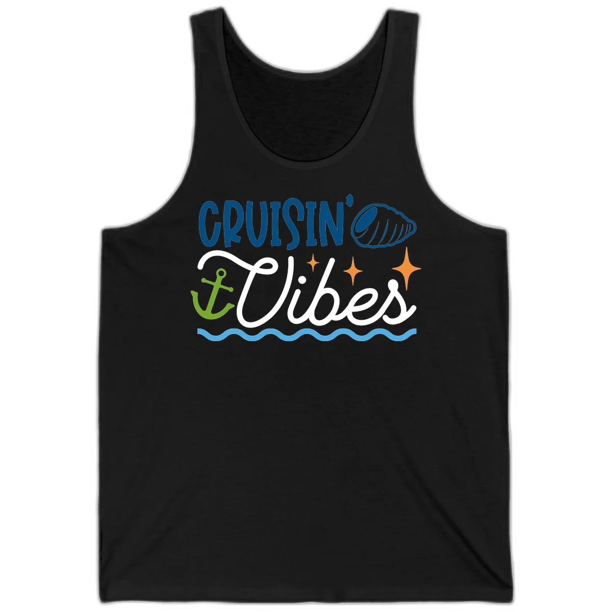 Cruisin' Vibes Tank in Black