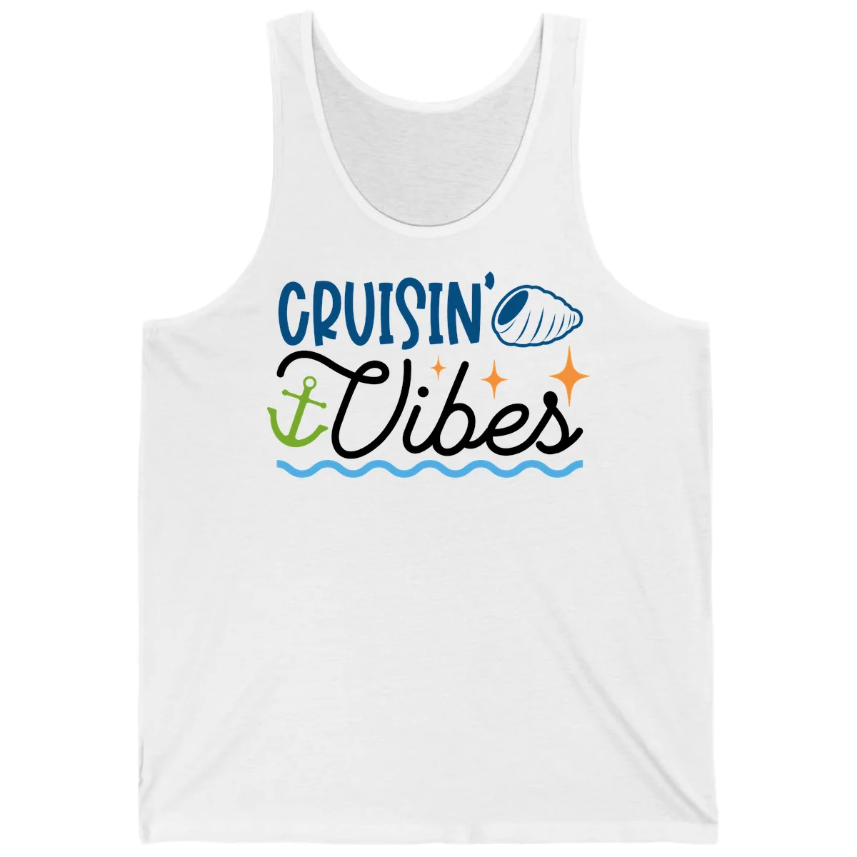 Cruisin' Vibes Tank in White
