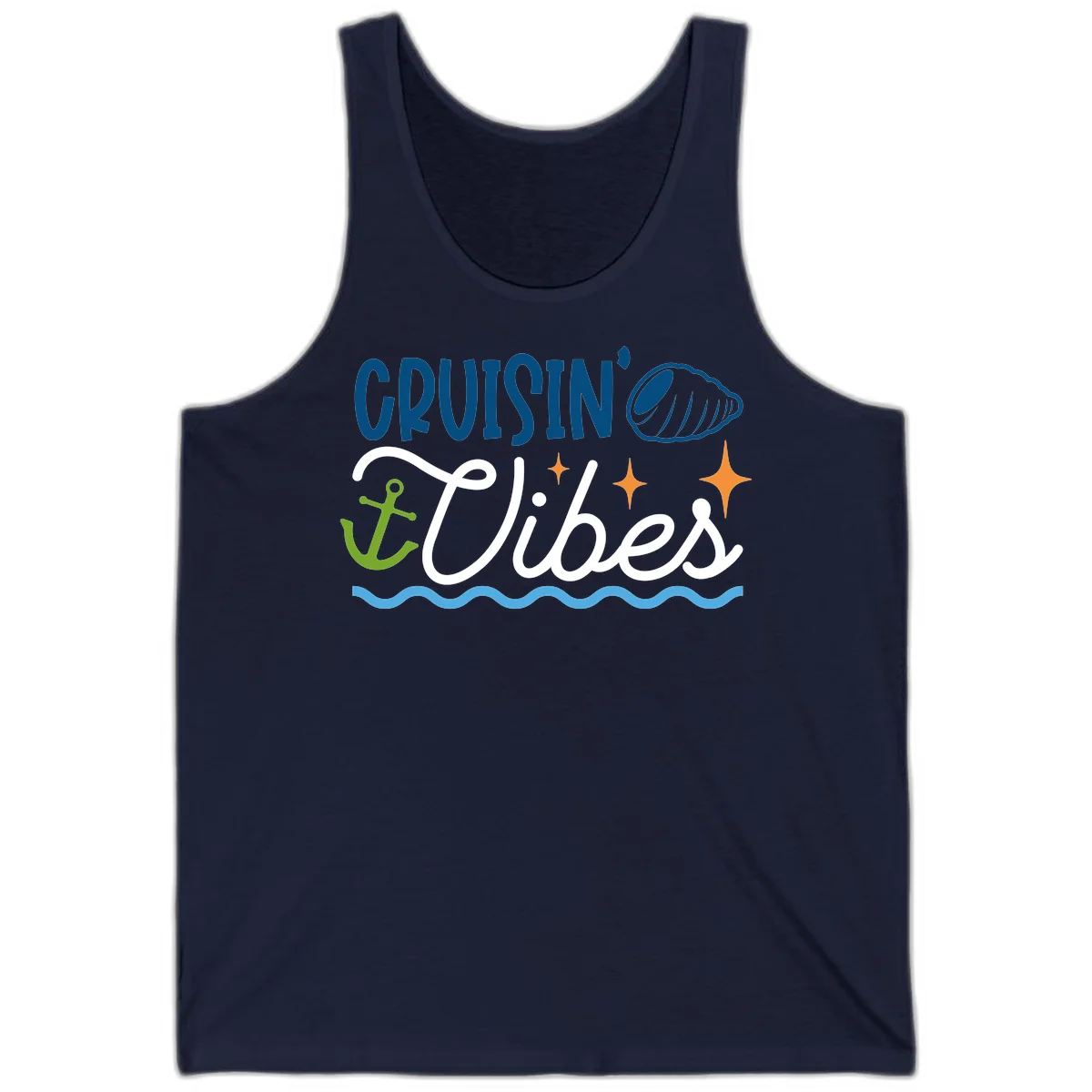 Cruisin' Vibes Tank in Navy