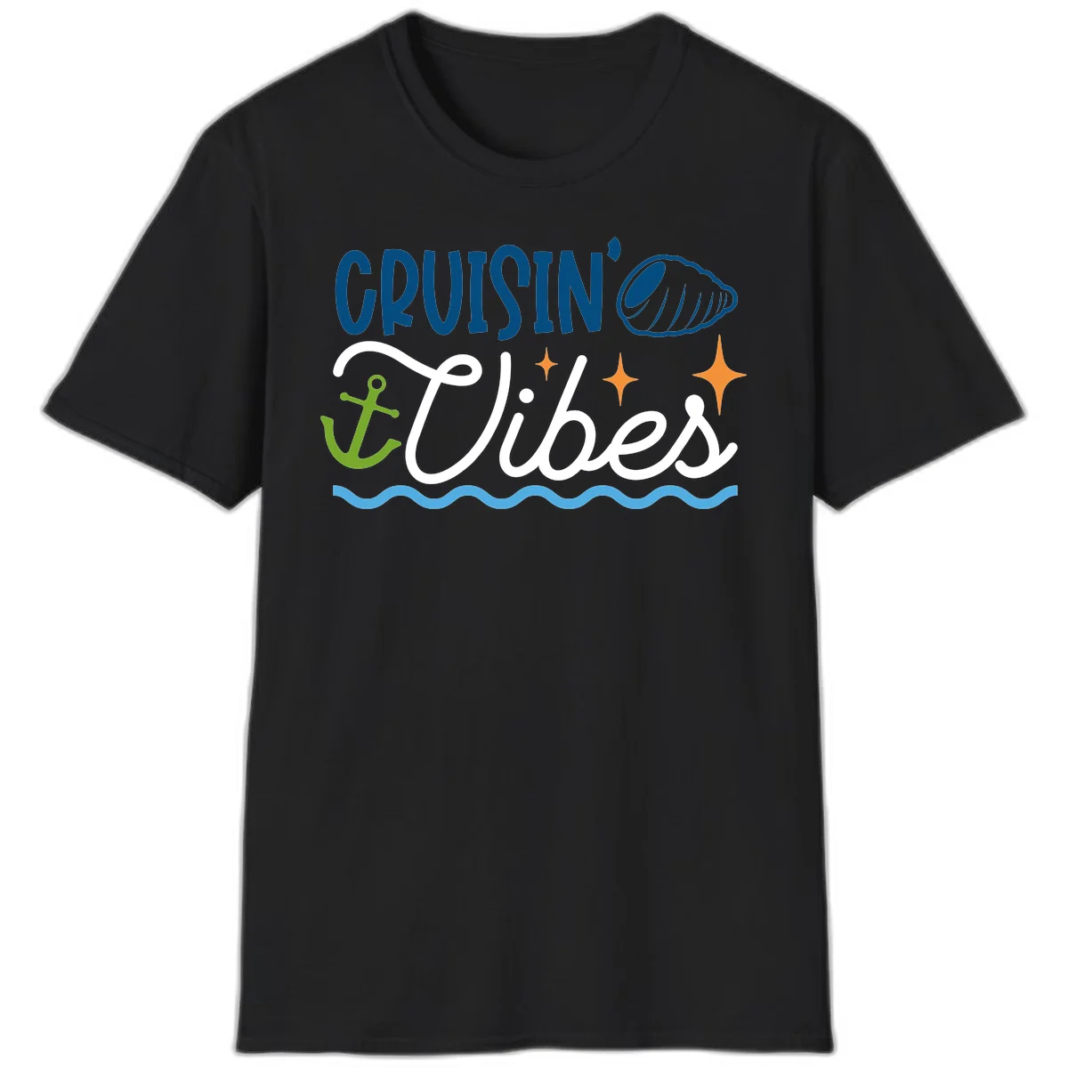 Cruisin' Vibes T-Shirt in Black