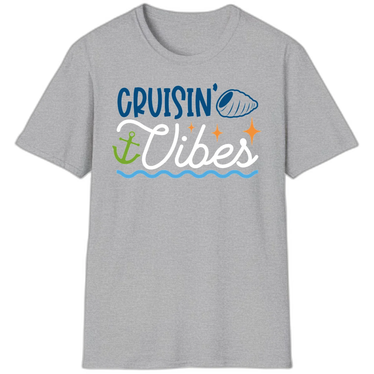 Cruisin' Vibes T-Shirt in Sport Grey