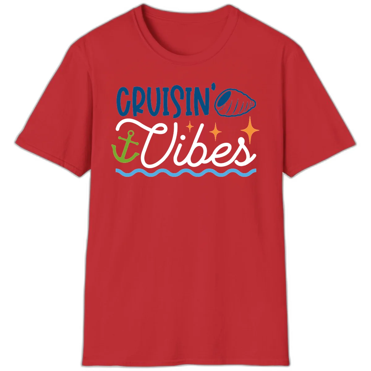 Cruisin' Vibes T-Shirt in Red