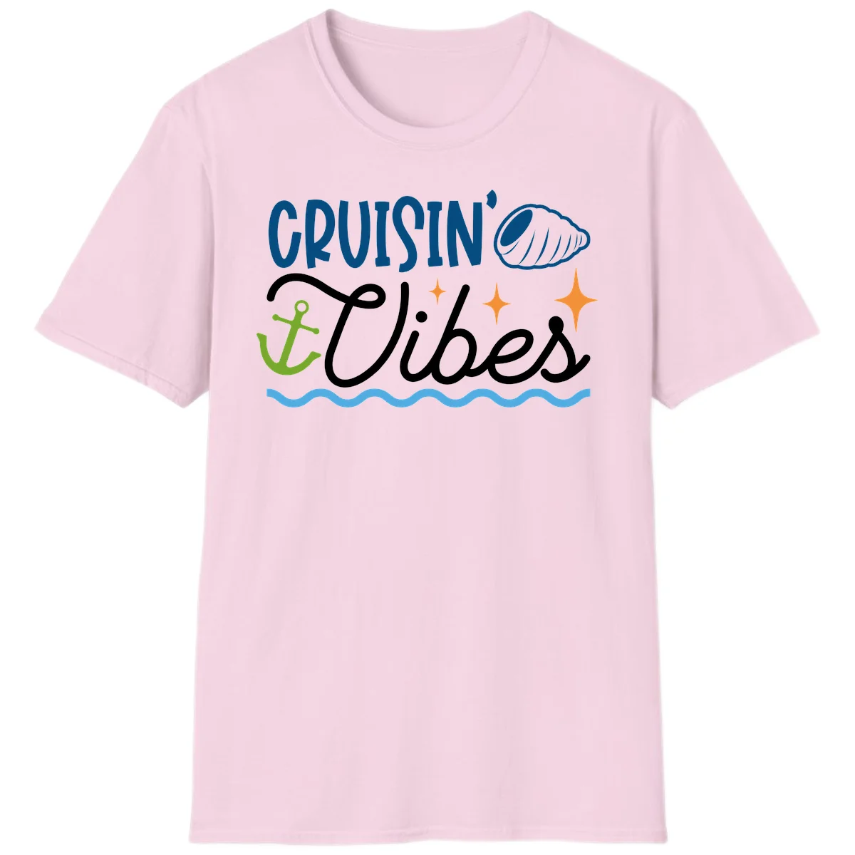 Cruisin' Vibes T-Shirt in Light Pink