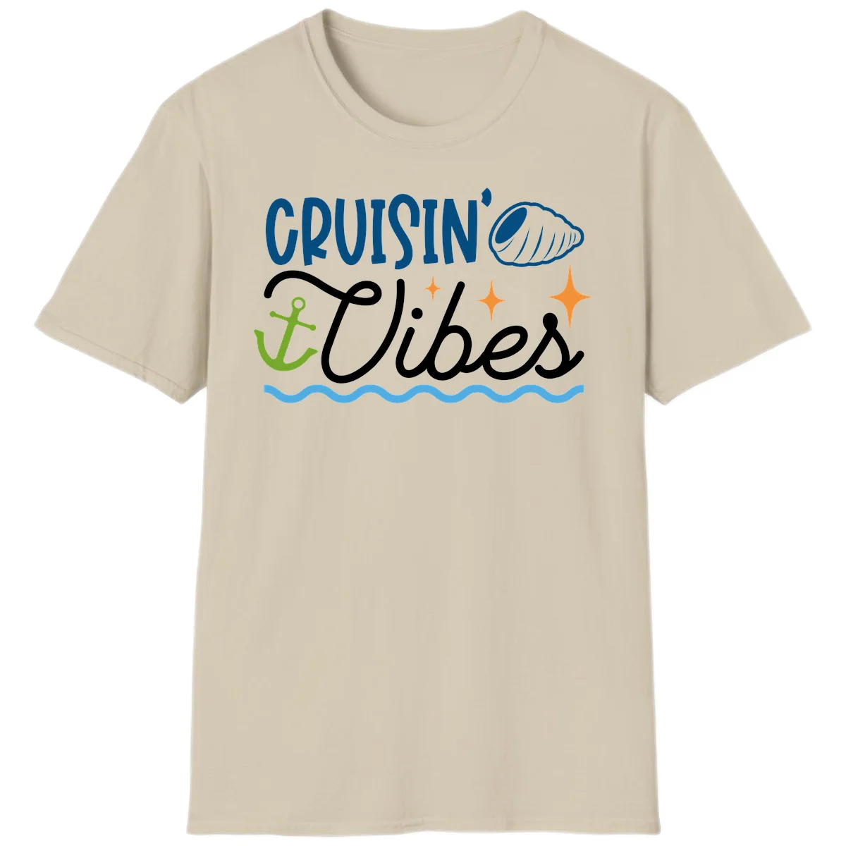 Cruisin' Vibes T-Shirt in Sand