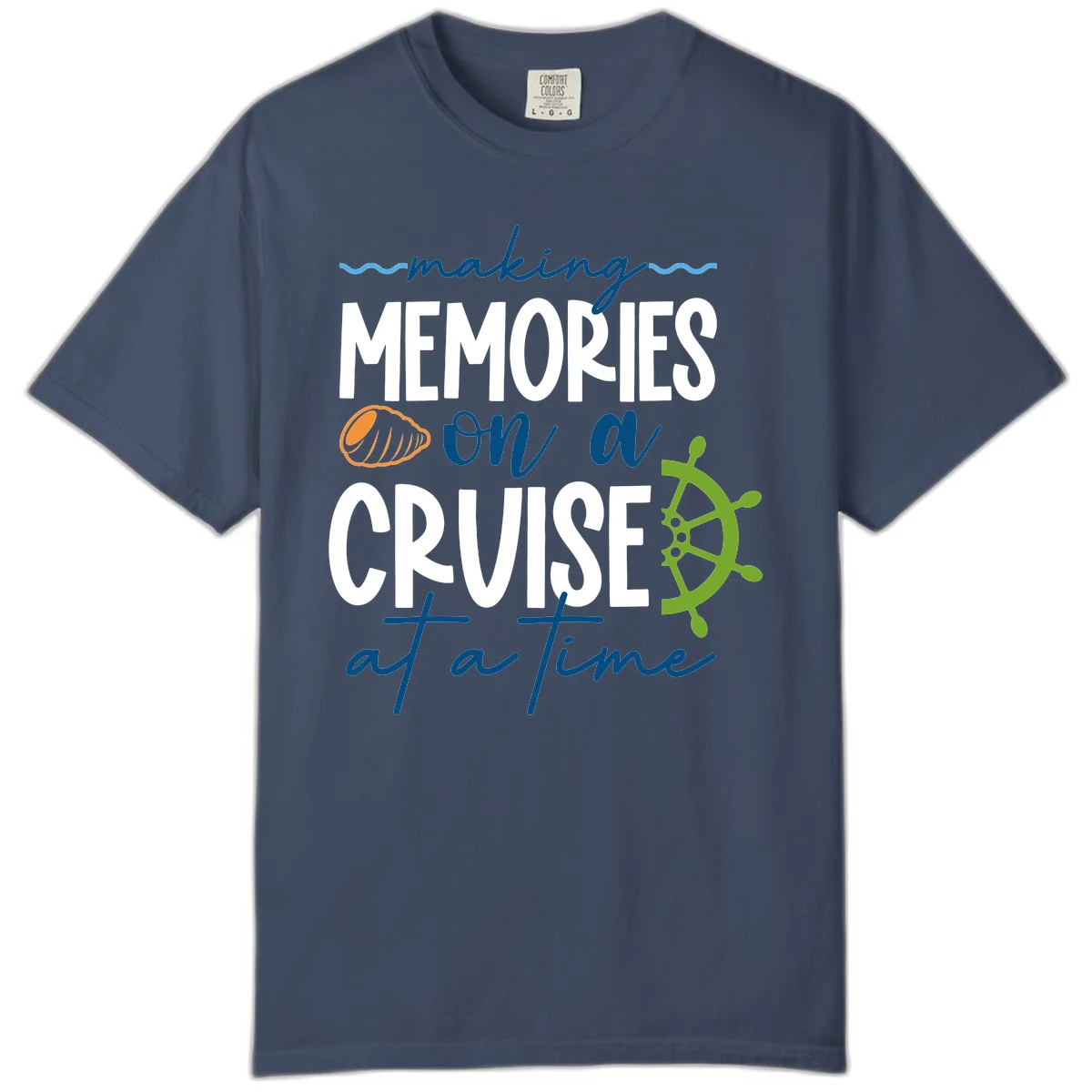 Making Memories On A Cruise At A Time Comfort Color in Midnight