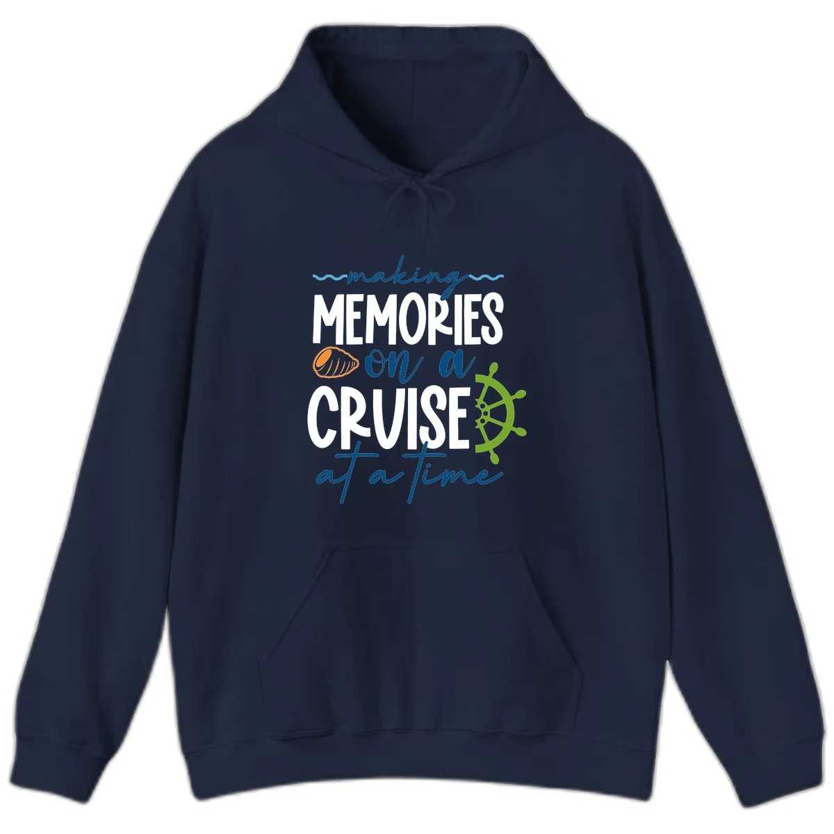 Making Memories On A Cruise At A Time Hoodie in Navy