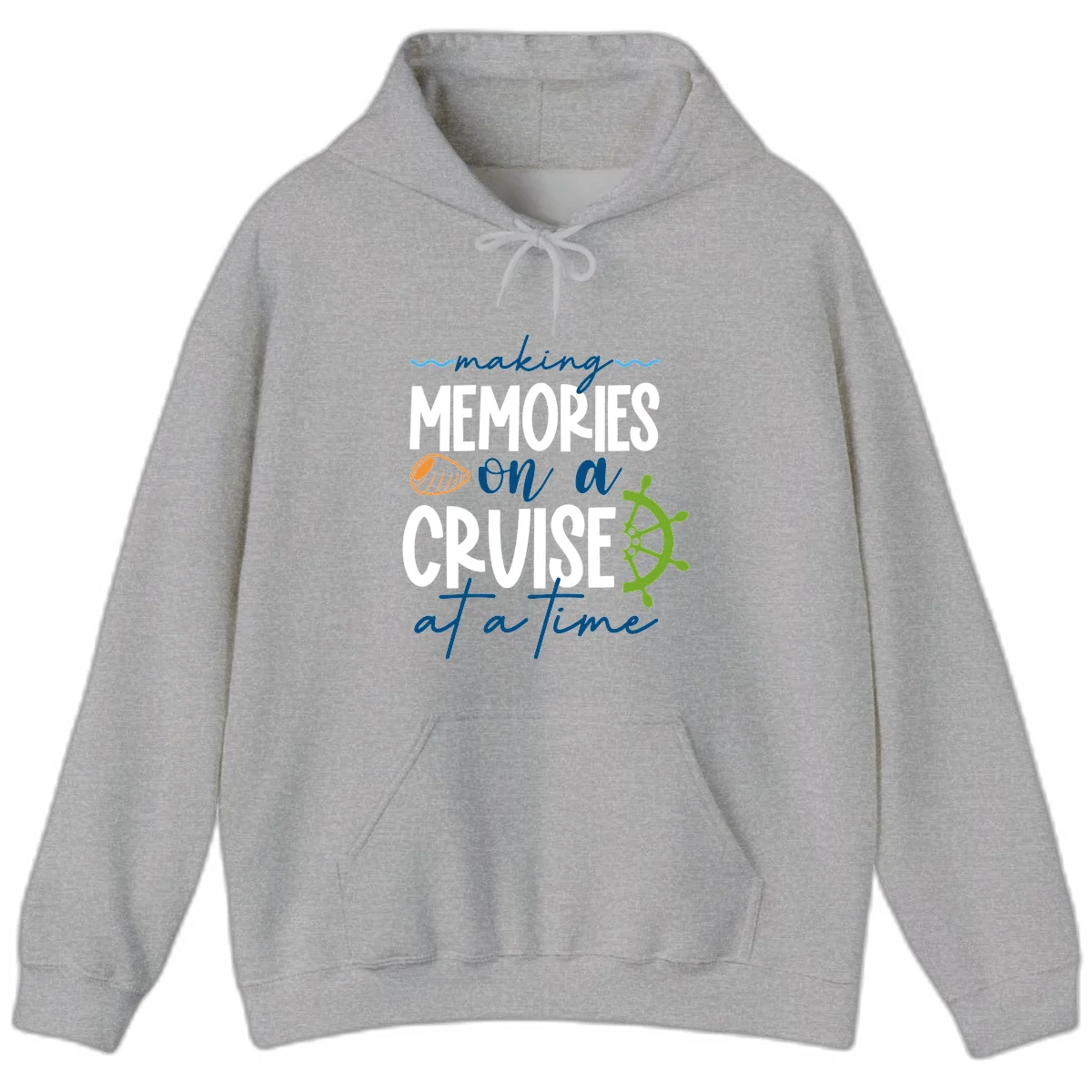 Making Memories On A Cruise At A Time Hoodie in Sport Grey