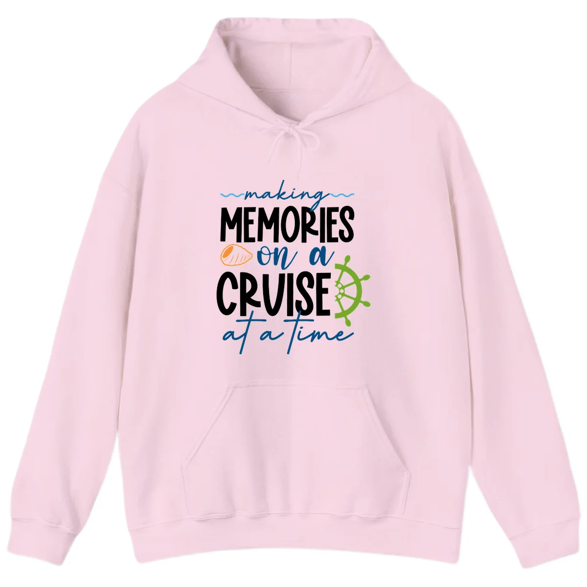 Making Memories On A Cruise At A Time Hoodie in Light Pink