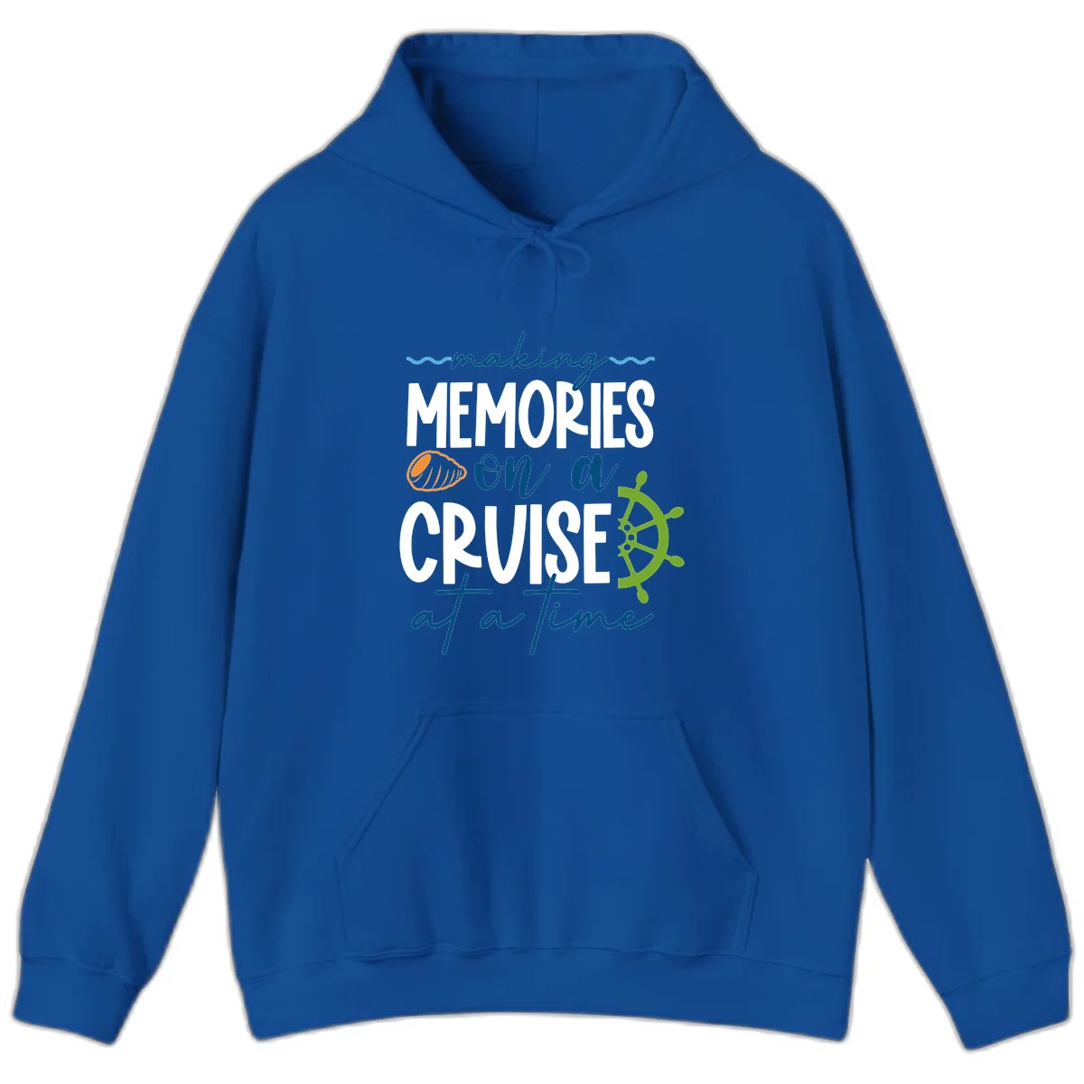 Making Memories On A Cruise At A Time Hoodie in Royal