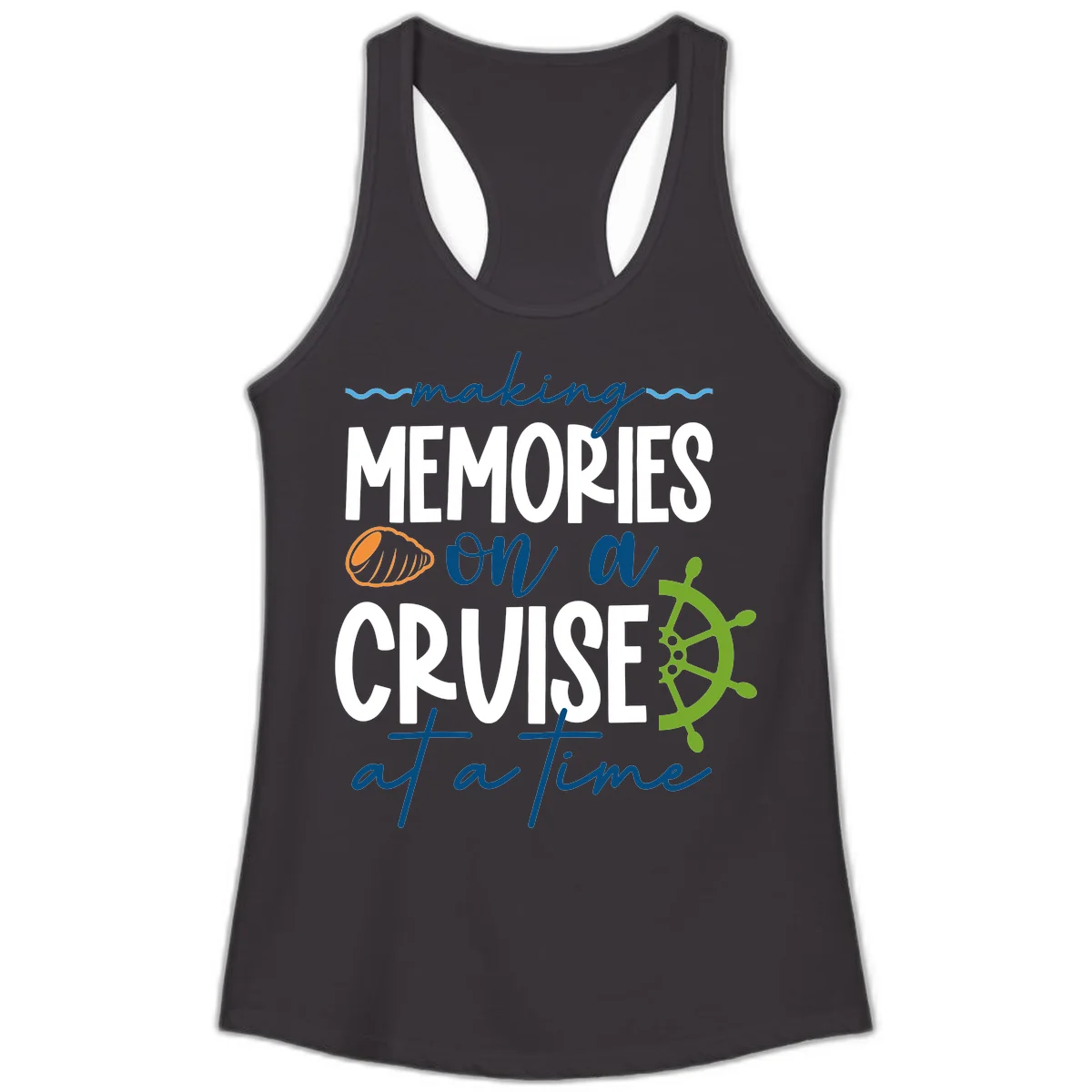 Making Memories On A Cruise At A Time Ladies Tank in Black