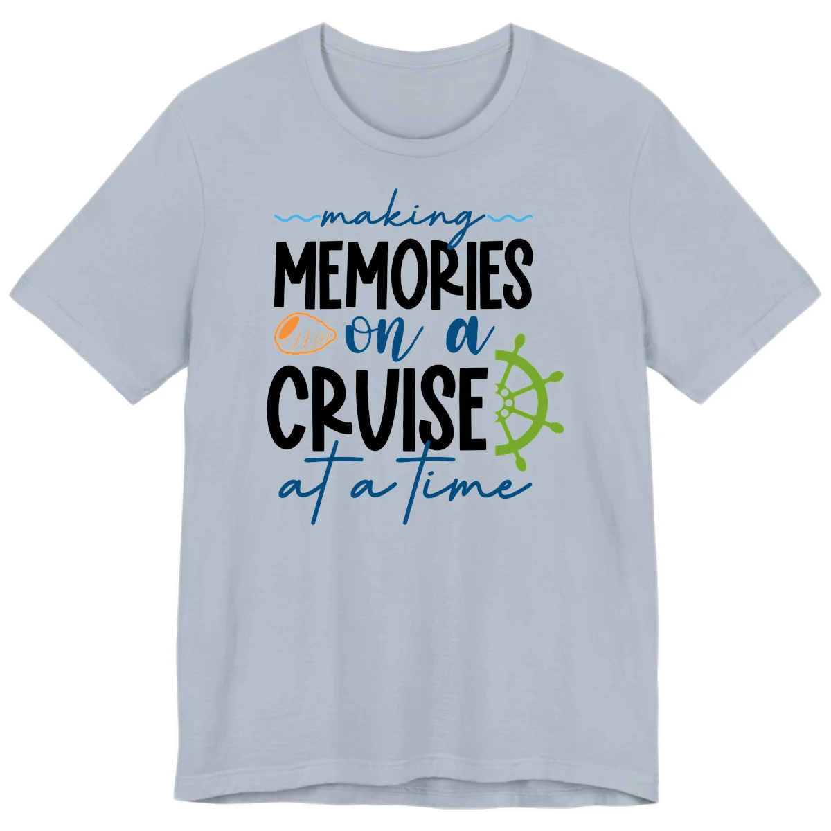 Making Memories On A Cruise At A Time Premium T-Shirt in Light Blue