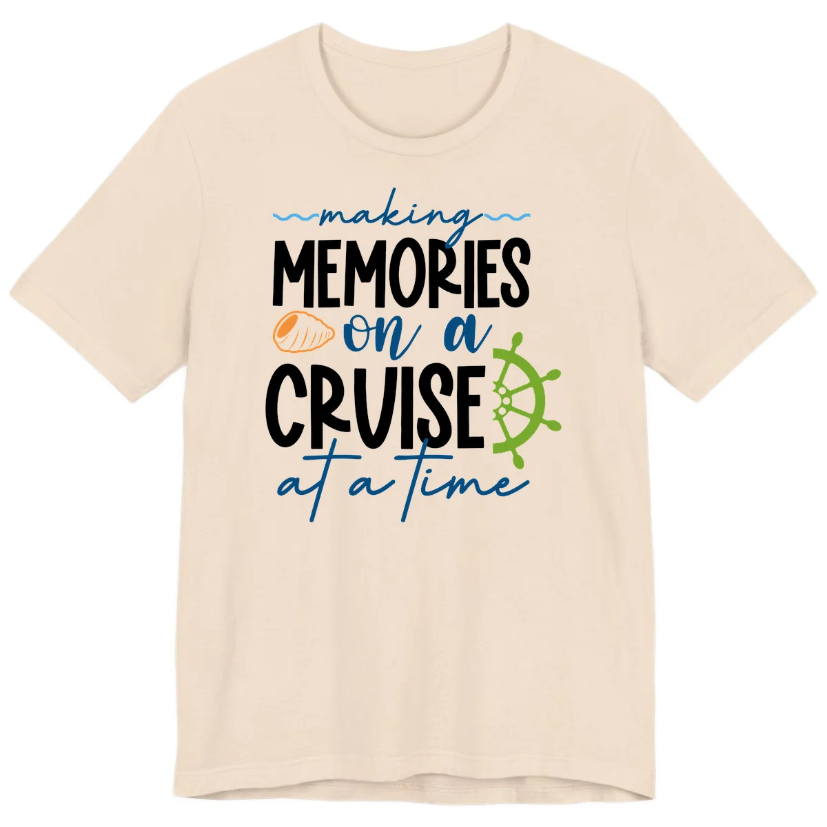 Making Memories On A Cruise At A Time Premium T-Shirt in Soft Cream