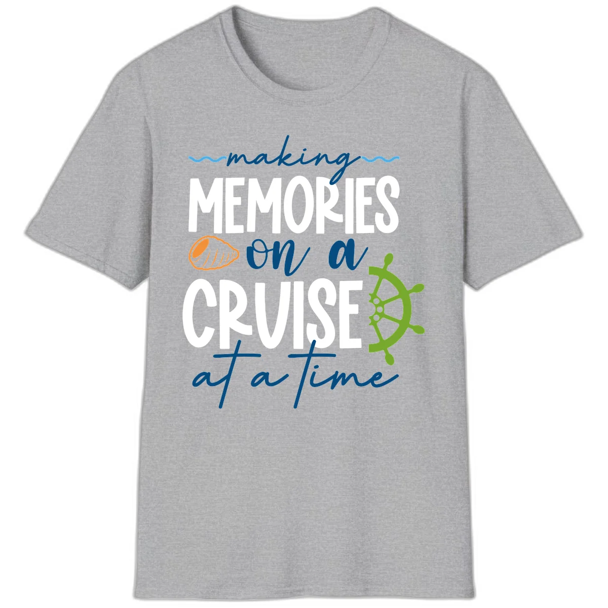 Making Memories On A Cruise At A Time T-Shirt in Sport Grey