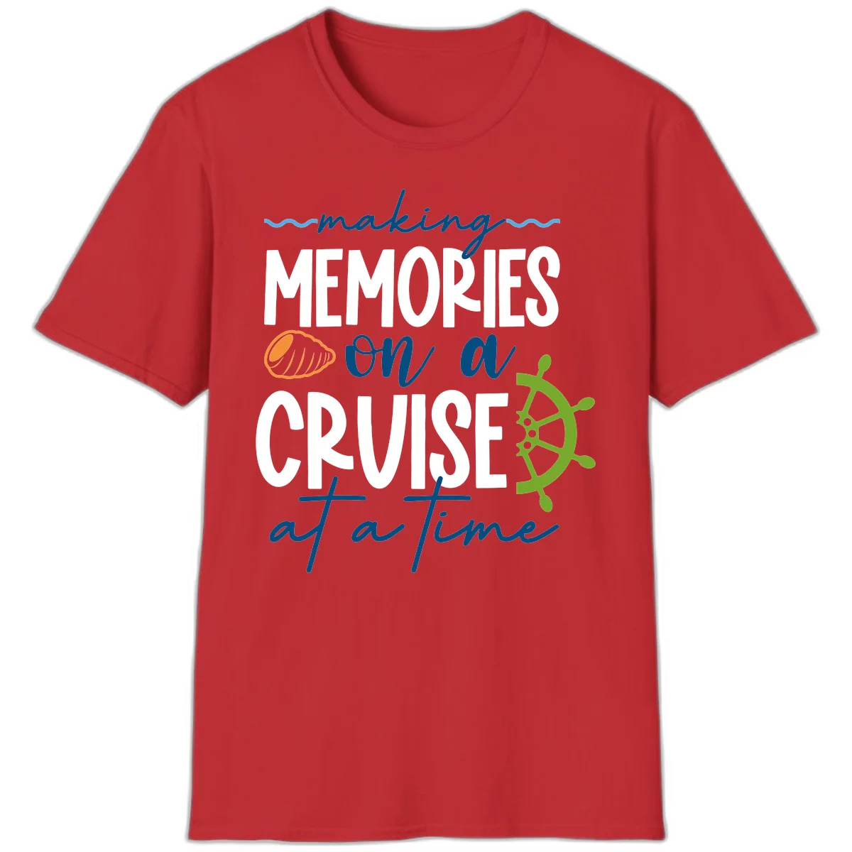Making Memories On A Cruise At A Time T-Shirt in Red