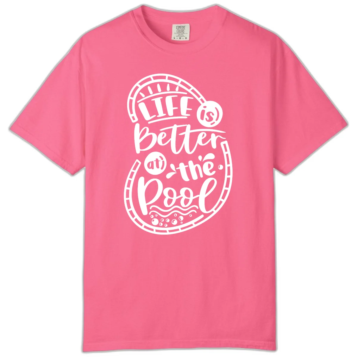 Life Is Better At The Pool Comfort Color in Crunchberry